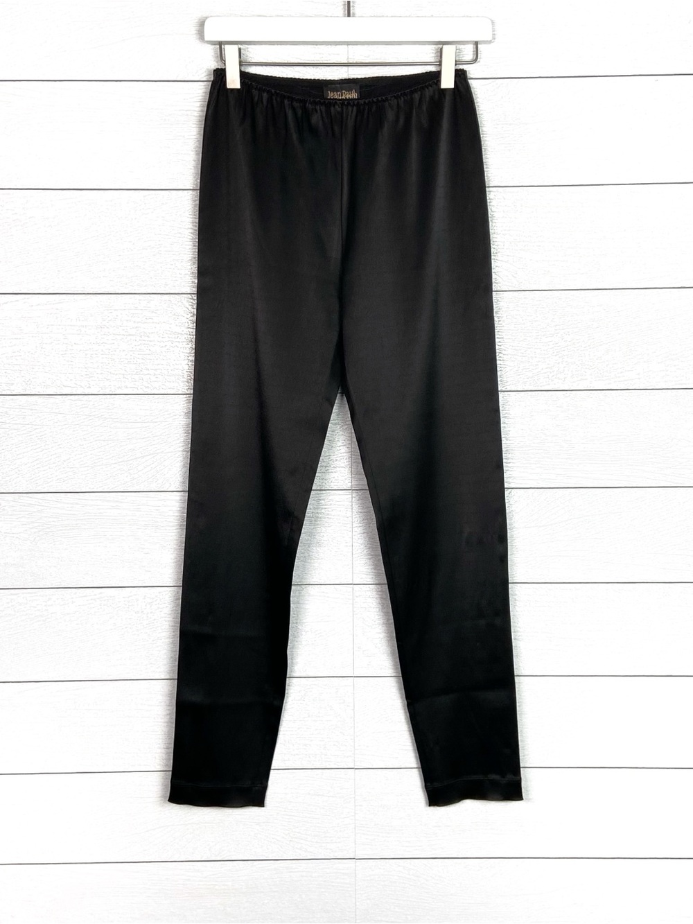 JEAN PAUL GAULTIER Femme Satin Pull On Pants Black Vintage Designer 6 Y2K